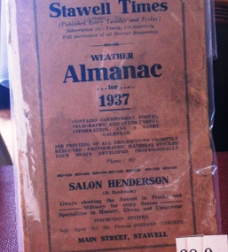 Book, Stawell Times News, Stawell Times Weather Almanac for 1937, 1937