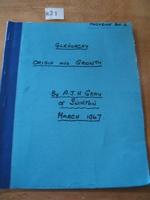 Book, A J H Gray of Swinton, Glenorchy, Origin and Growth, 1967