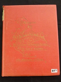 Book, Municipal Association of Victoria, Addresses to HRH The Duke of Cornwell & York, 1901