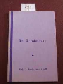 Book, Robert Henderson Croll, An Autobituary (Croll), 1946
