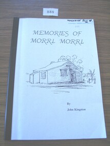 Book, John Kingston, Memories of Morrl Morrl, 1992