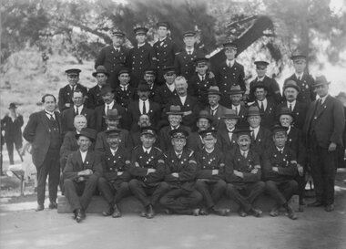 Photograph, Stawell Fire Brigade Members in Uniform Portrait 1920 - 1926