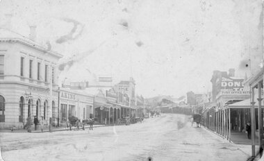 Photograph, Main Street Stawell looking East across Wimmera Street c1880