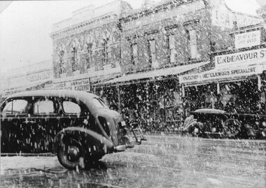 Photograph, Main Street with Snow 18th July 1949