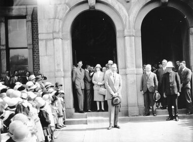 Photograph, Stawell Town Hall  -- Official Visit c1930