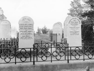 Photograph, Mr Edwin J. Bennett -- Surgeon & Mrs Emily Julia Bennett nee Unknown's Headstone at the Stawell Cemetery