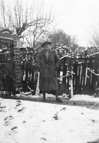Photograph, Snow in the McIntosh Old Garden in Stawell -- Now Shuttleworths Steel 1949