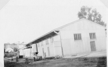 Photograph, Stawell Technical School Machine Workshops in Skene Street looking towards Patrick Street