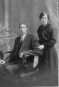 Photograph, Mr David Dunn & Miss Hilda Green Engagement & Wedding -- Studio Portrait