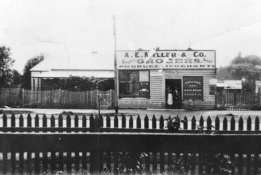 Photograph, Mr A. E. Miller, Grocer & Stawell West Post Office in Longfield Street