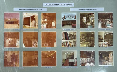 Photograph, Mitchell’s Shop in Main Street Stawell before and after renovations 1979 -- Multiple photos