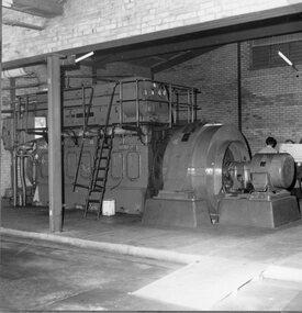 Photograph, Stawell Power House Interior in Sloane Street supplying Electric Power Supply for the town of Stawell