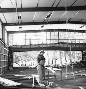 Photograph, Stawell High School Assembly Hall under Construction -- 6 Photos