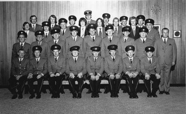Photograph, Stawell Fire Brigade at Centenary -- Group Portrait 1973