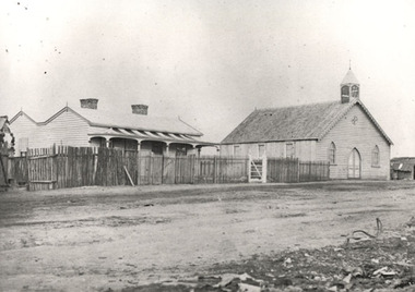 Photograph, Presbyterian Church, Reefs Pleasant Creek, built 1860