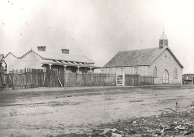 Photograph, Presbyterian Church, Reefs Pleasant Creek, built 1860
