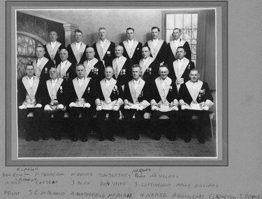 Photograph, Euroka Morning Star Lodge with Members in Regalia 1942