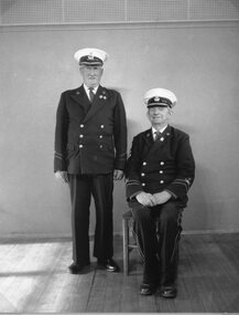 Photograph, Stawell Brass Band's 2 Long Service Members --- seated man is Mr James Phillips