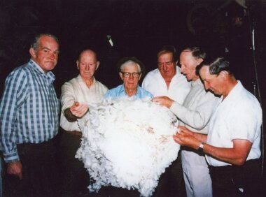 Photograph, "Send Off" at old shearing shed- Overdale (Holden's) Coloured:
