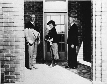 Photograph, Stawell Hospital Opening Day with Lady Irvine Officially opening the door of the new hospital 1934
