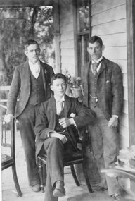 Photograph, Mr Vic Mathers in the centre with 2 Unknown persons c1900