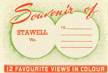 Postcard, Front Cover of 12 Stawell and District Views as Souvenir Booklet -- Postcard -- Coloured