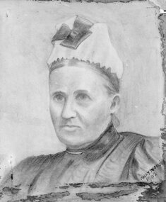 Drawing, Mary Moulden 1902 -- Portrait in Pencil