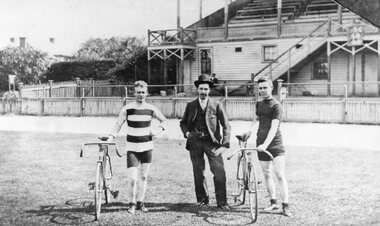 Photograph, Messrs. Chapman, Neal & Ledger -- Cyclists At Central Park 1905