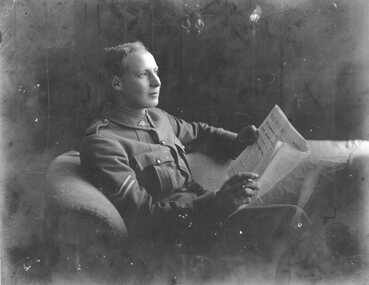 Photograph, Mr Bill Syme in WW1 Uniform -- Studio Portrait