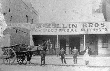 Photograph, McMullin Bros -- Grocer & Produce Merchants