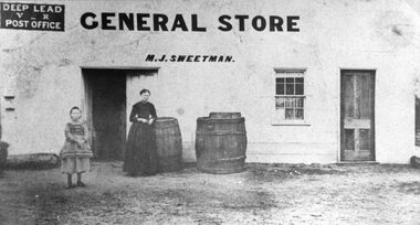 Photograph, Deep Lead Post Office & Mr M J Sweetman's General Store