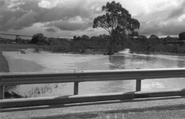 Photograph, Paxton Street Bridge on Concongella Creek in Great Western in flood 1988-- 2 Photos