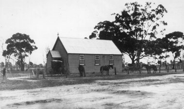 Photograph, Morrl Morrl Catholic Church -- built in Glenorchy & later transported to Morrl Morrl 1884