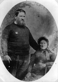Photograph, Mr Jacob Wood & Mrs Wood nee Unknown --foundation members of Stawell Corps of the Salvation Army in Alfred Street -- Studio Portrait