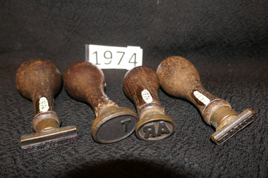 Memorabilia - Realia, Postal Rubber Stamps (4) formerly used at Stawell West P.O