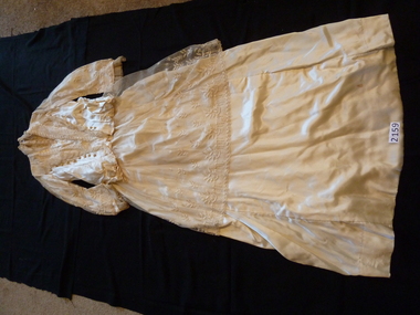 Clothing - Costume and Accessories, Five Piece Cream Satin Wedding Dress, 1/09/1914 12:00:00 AM