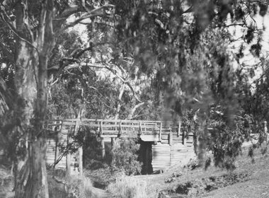 Photograph, Old wooden Bridge over Dog Trap Creek in Callawadda