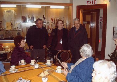 Photograph, Eventide Homes residents visiting Stawell Historical Society 2004 -- 2 Photos -- Coloured