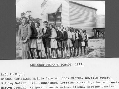 Photograph, Ledcourt Primary School Number 4623 -- Named 1949