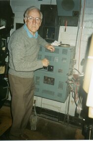 Photograph, Mr Kevin Grace - Film Projectionist Town Hall c1990s