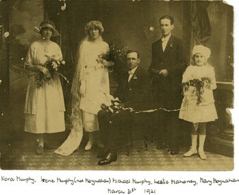 Photograph, Mr Michael Murphy & Miss Irene Moynahan's Wedding on March 31st 1921
