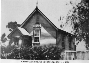 Photograph, Campbells Bridge Primary School Number 2581 c1920