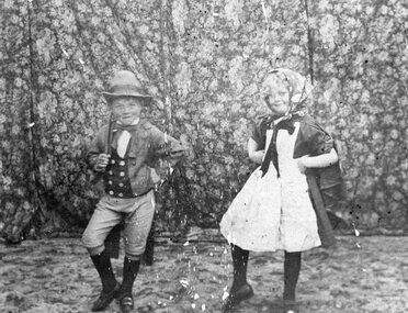 Photograph, "Snowflake Minstrels" -- Irish Jig with Miss Irene May Berndt later Mrs N Maloney 1912