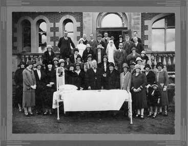 Photograph, Pleasant Creek Hospital & the Presentation of a Hospital Bed made by the mothers club from Primary School Number 502 1926