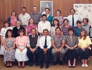 Photograph, Stawell Town Hall Staff 1989 -- Coloured