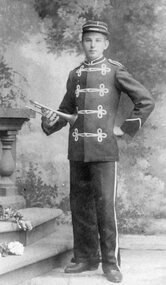 Photograph, Mr W N Cook in Bandsman uniform c1899