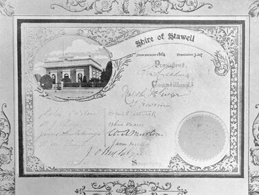 Photograph, Stawell Shire Address -- Commonwealth 1864