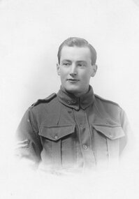 Photograph, Soldier Bert Cornish in Uniform 1918 -- Studio Portrait