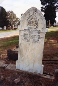 Photograph, Goodwin & Ashton Grave Site at the Stawell Cemetery -- 2 Photos -- Coloured