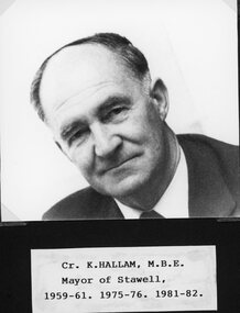 Photograph, Cr M K Hallam -- Mayor 1959-1961, 1975-1976, 1981-1982